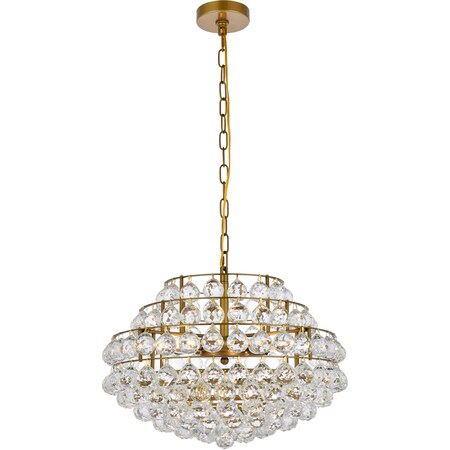 Elegant Lighting Savannah 20 Inch Pendant In Brass 1106D20BR